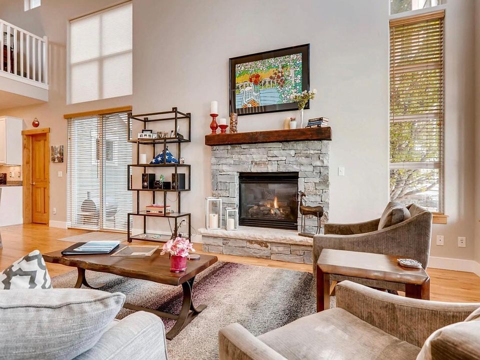Living Room - Natural Stone Gas Fireplace, Tons of Natural Light