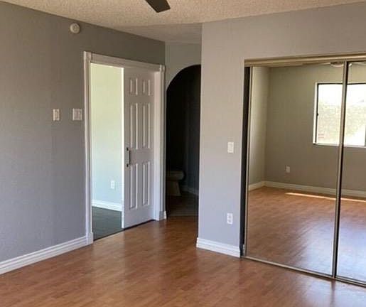 Master bedroom with walk-in closet