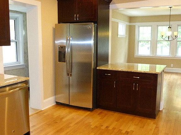 Kitchen open to dining room