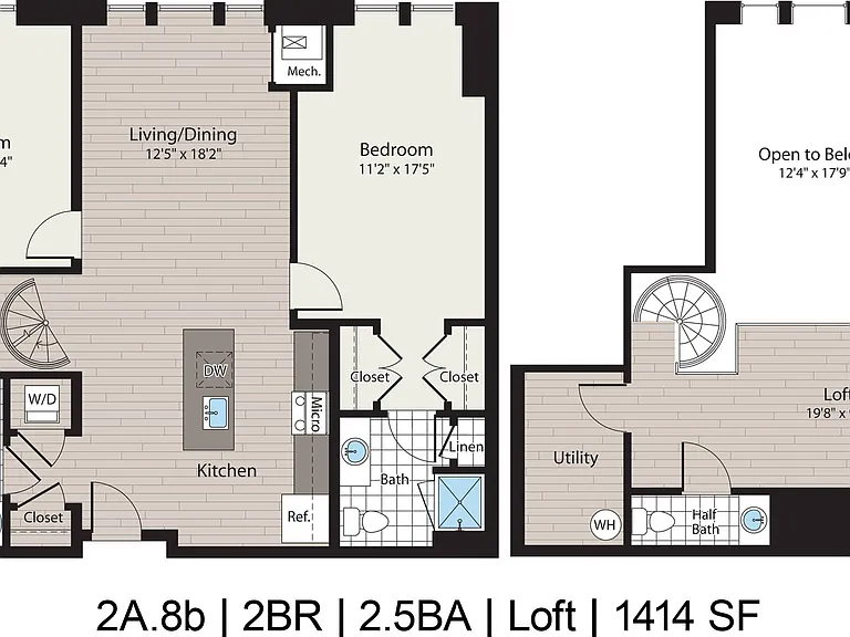2BD/2.5BA Loft 2BD/2.5BA Loft