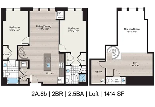 Floor plan 2A.8b