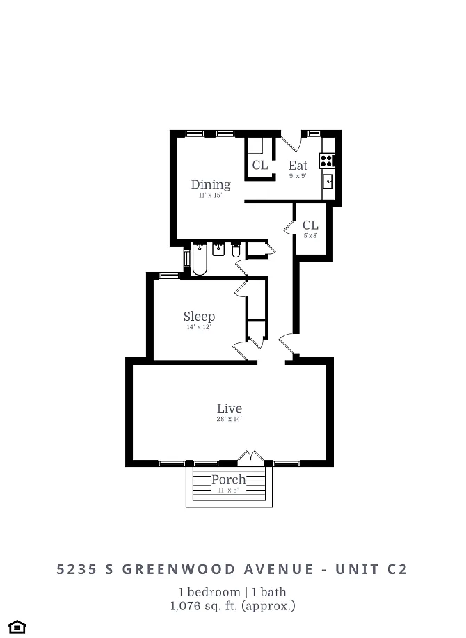 Floor plan 2 Bed | 1 Bath