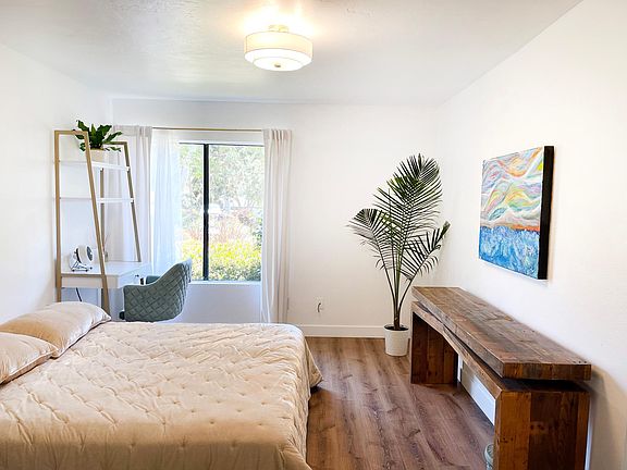 South-facing, bright, and airy master bedroom.