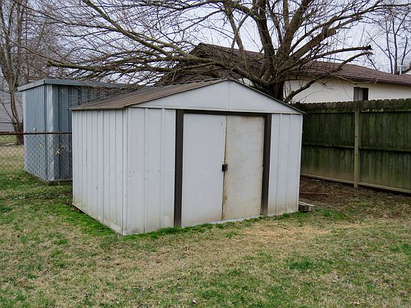 storage shed in back yard