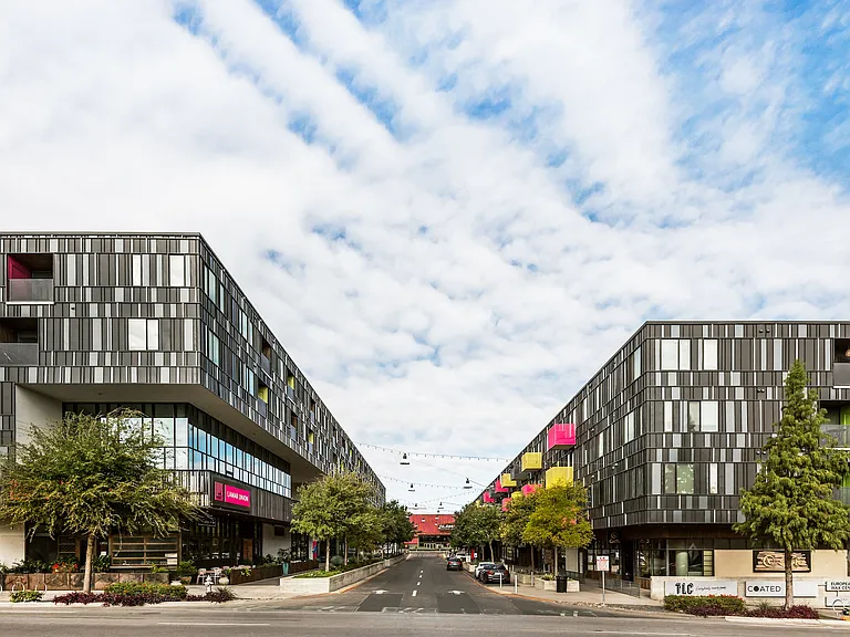 Vibrant Urban Living at Lamar Union with Stylish Architecture and Shops