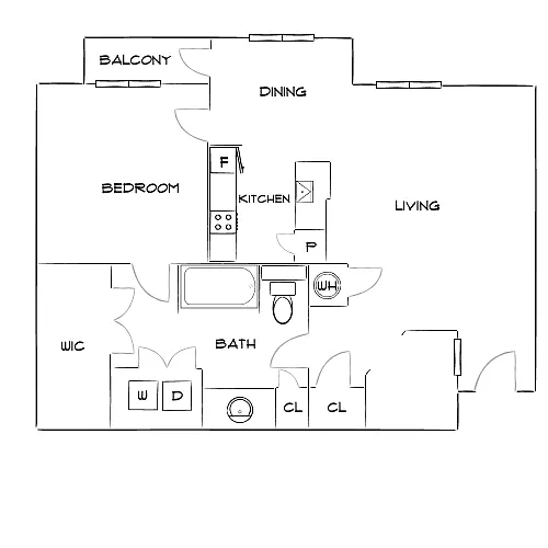 Floor plan Design 1B10