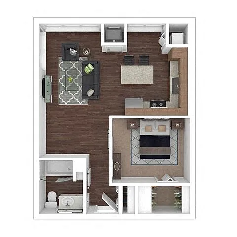 Floor plan 1K