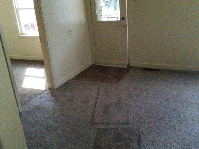 Living room with all new carpet and pad throughout home.