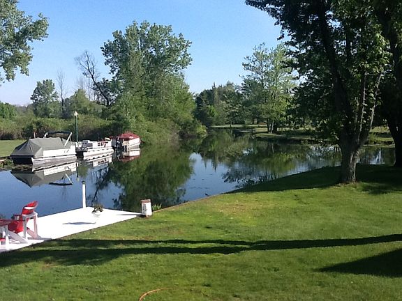 looking down channel from front door