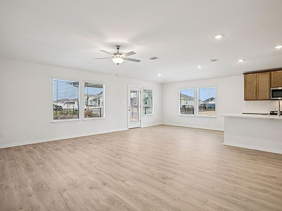 Kitchen, Living, and Dining Areas
