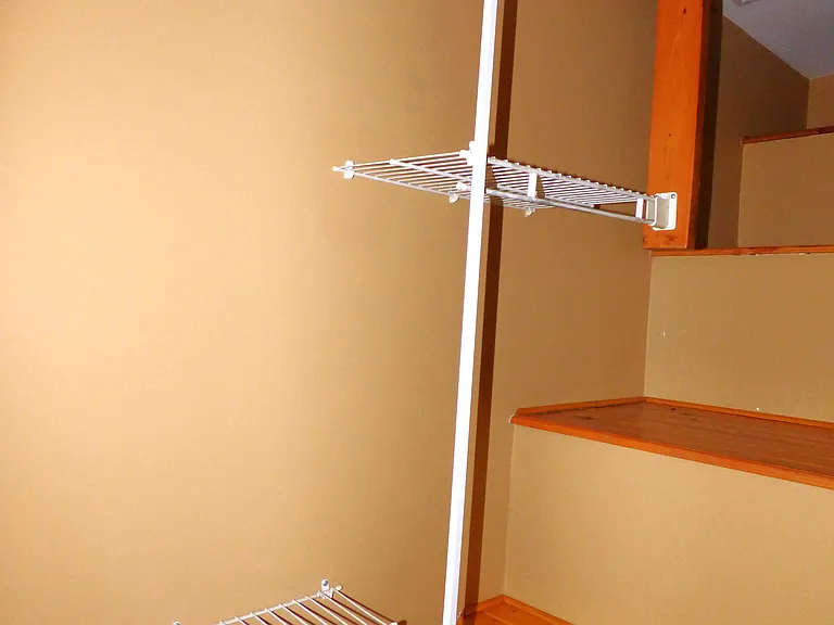 Closet with tiered storage