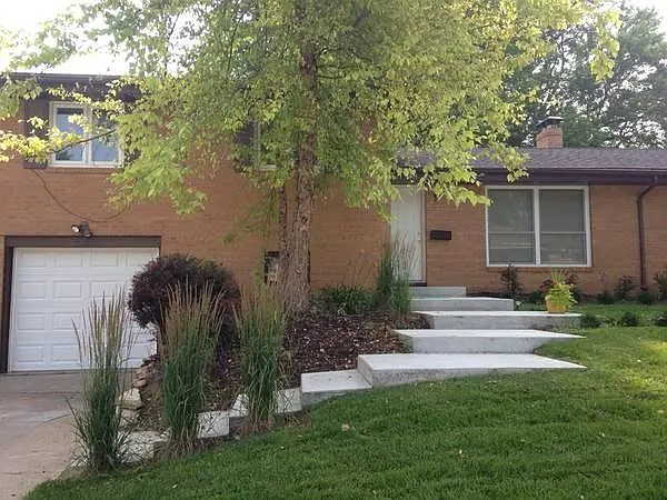 Front entry with attached garage