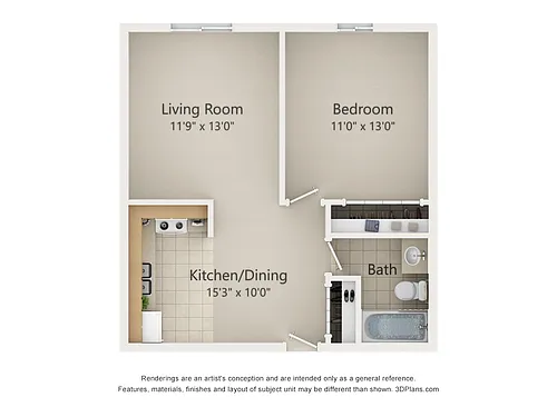 Floor plan 1 Bedoom