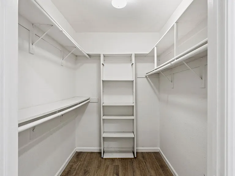 Walk-In Closet with Built-In Organizers