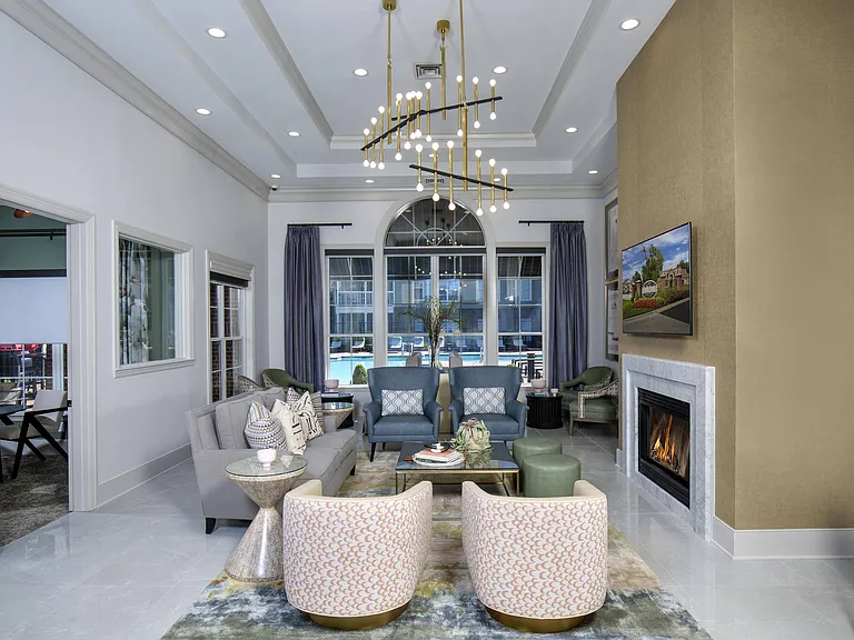 Resident Lounge with Fireplace
