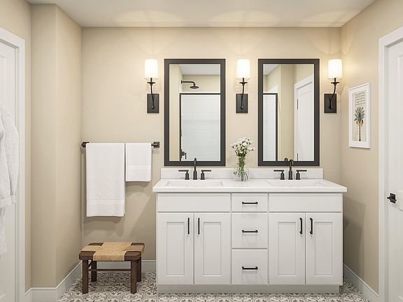 Primary bath with dual sinks