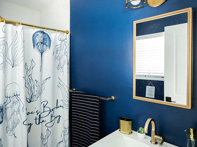 Shower stall in the Bathroom.