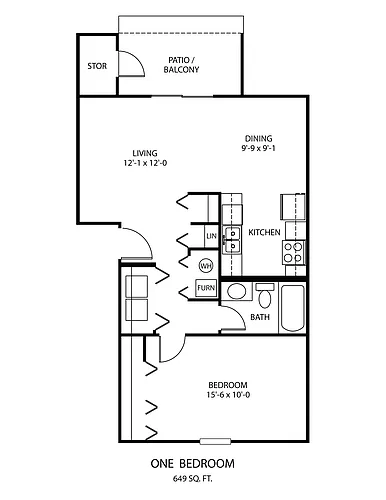 Floor plan One Bedroom