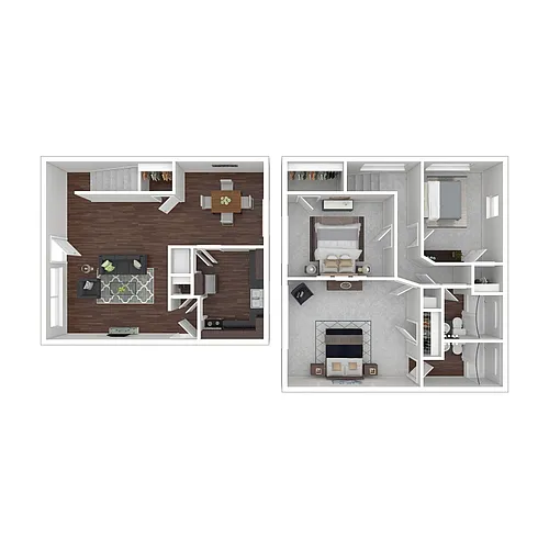 Floor plan Garden Three Bedroom B