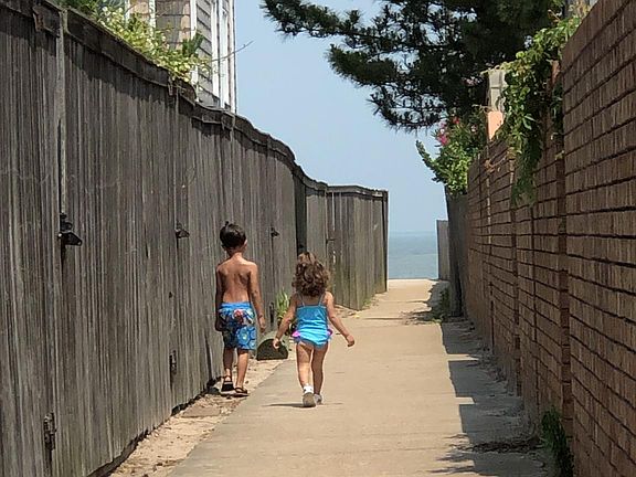 Walkway that goes to our beach.