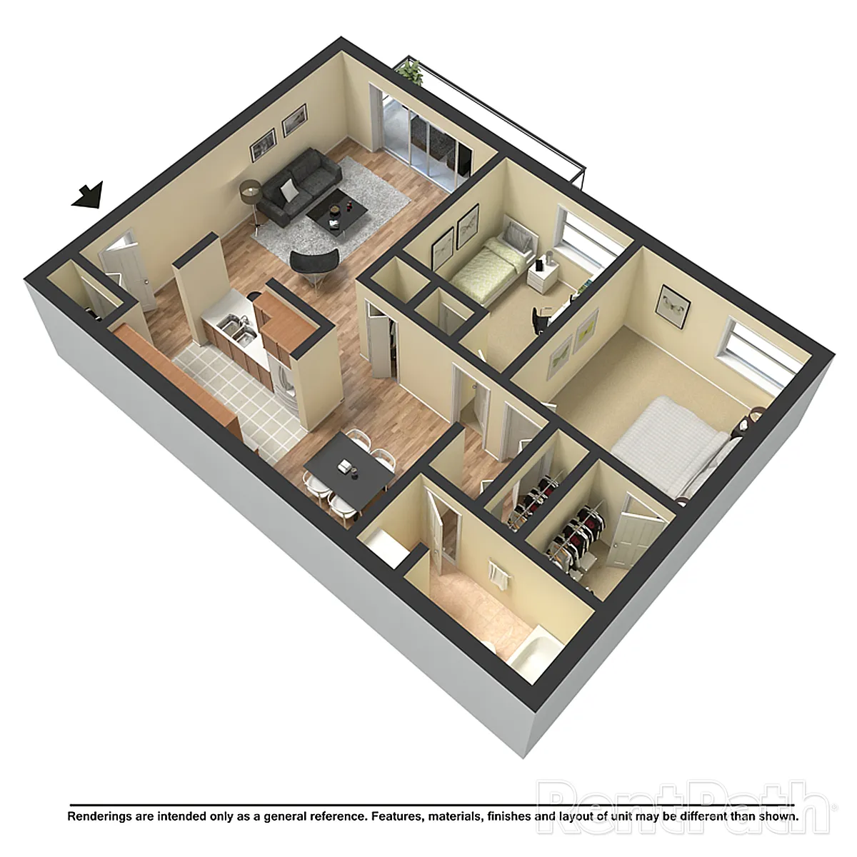 Floor plan 2x1A