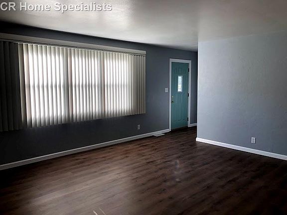 Front door entrance into living room