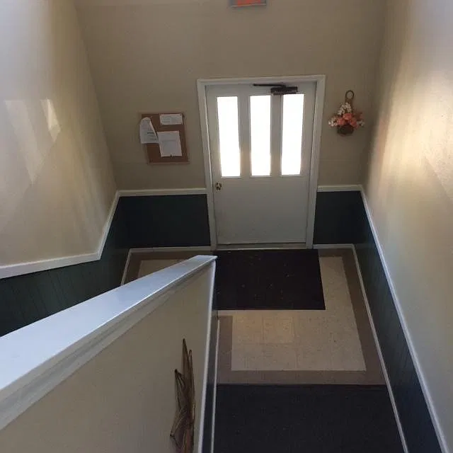 View of hall entry from upstairs