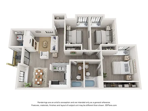 Floor plan Reef - 3 Bedrooms