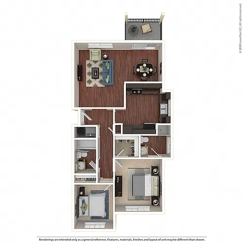 Floor plan 2BR/2BA B
