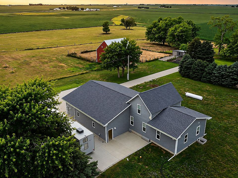 Aerial view looking NW