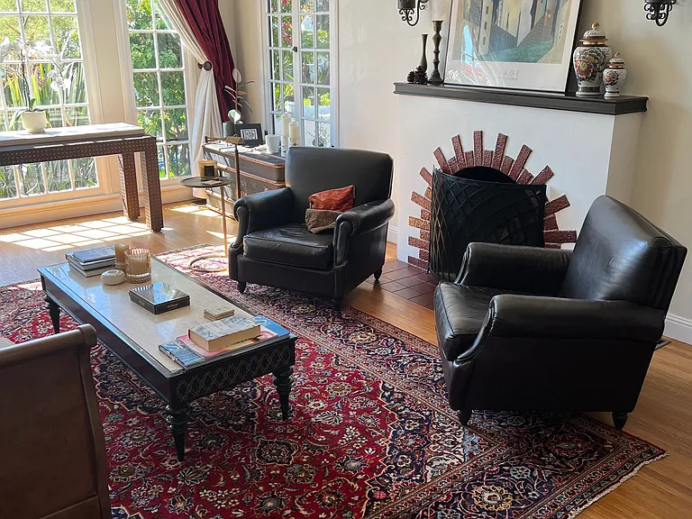 Living room fireplace