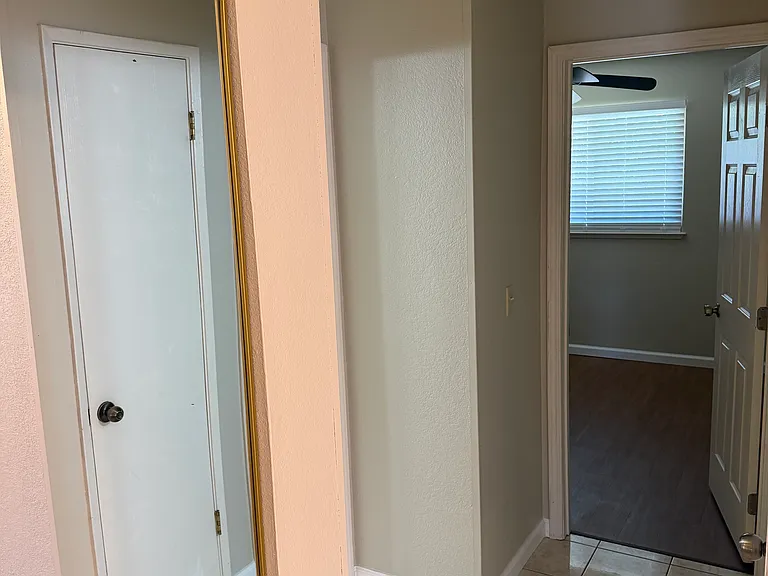 Hallway - left is bath