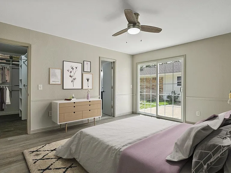 Bedroom 1. This image shows a virtually furnished space. Bedrooms come unfurnished.