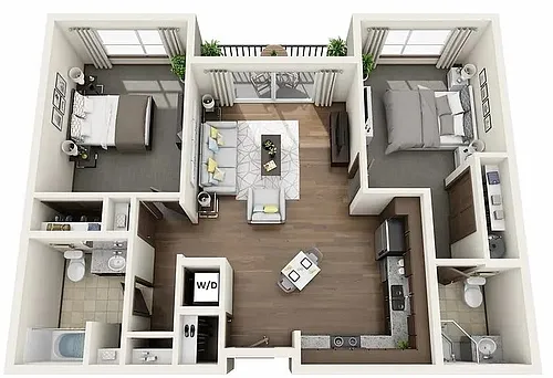 Floor plan 2 Bed B