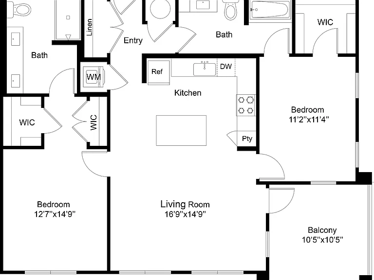 2 Bedroom | 2 Bath | 1365 SF 2 Bedroom | 2 Bath | 1365 SF