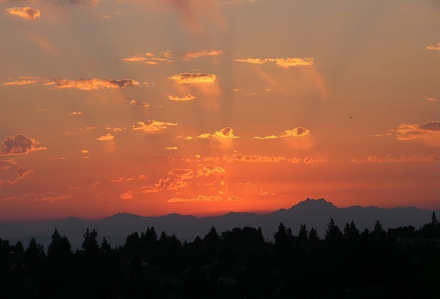 glorious sunset from patio -spring of 2008