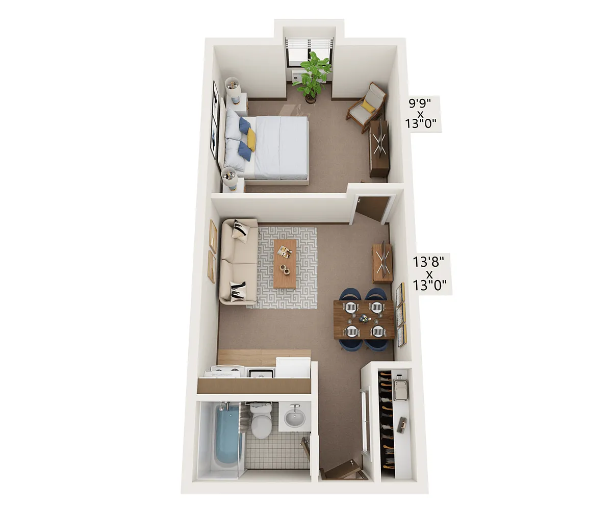 Floor plan One Bedroom