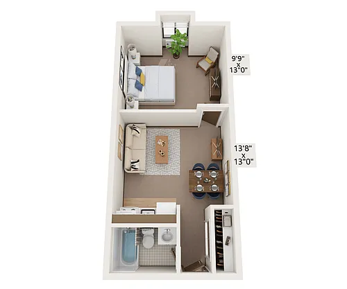 Floor plan One Bedroom
