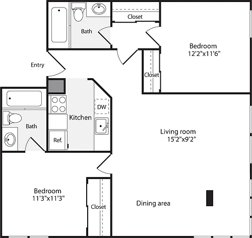 Floor plan 2 Bedrooms C