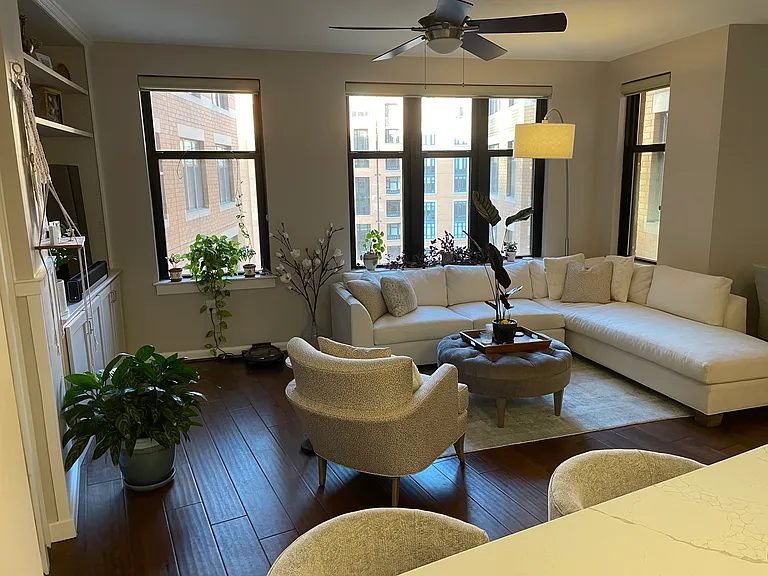 View of living area from kitchen.