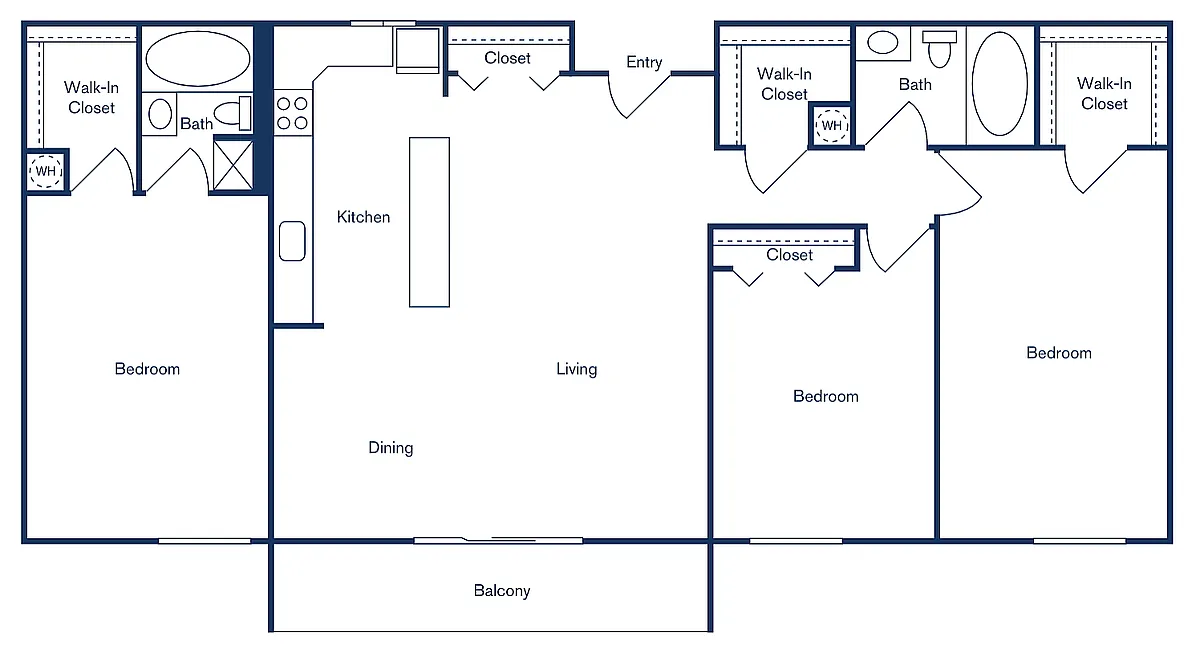 Floor plan 3x2R - (Renovated)