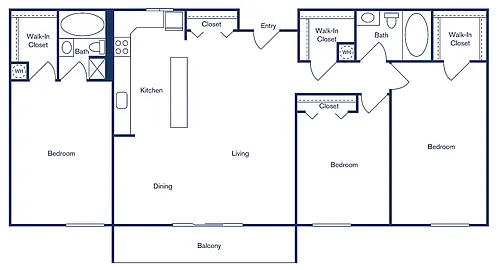 Floor plan 3x2R - (Renovated)