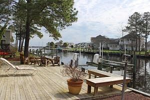 deck and dock to river view
