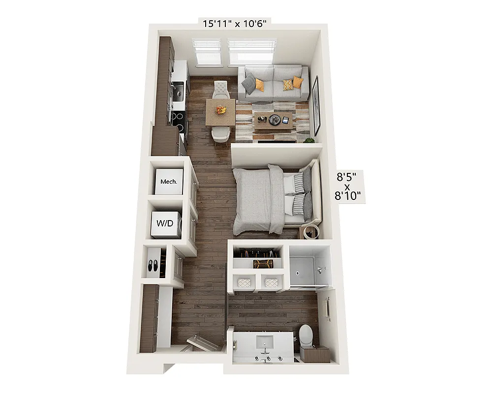 Floor plan Studio E1A-III