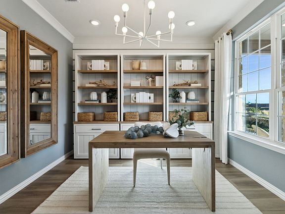 Flex room off entry, shown as study