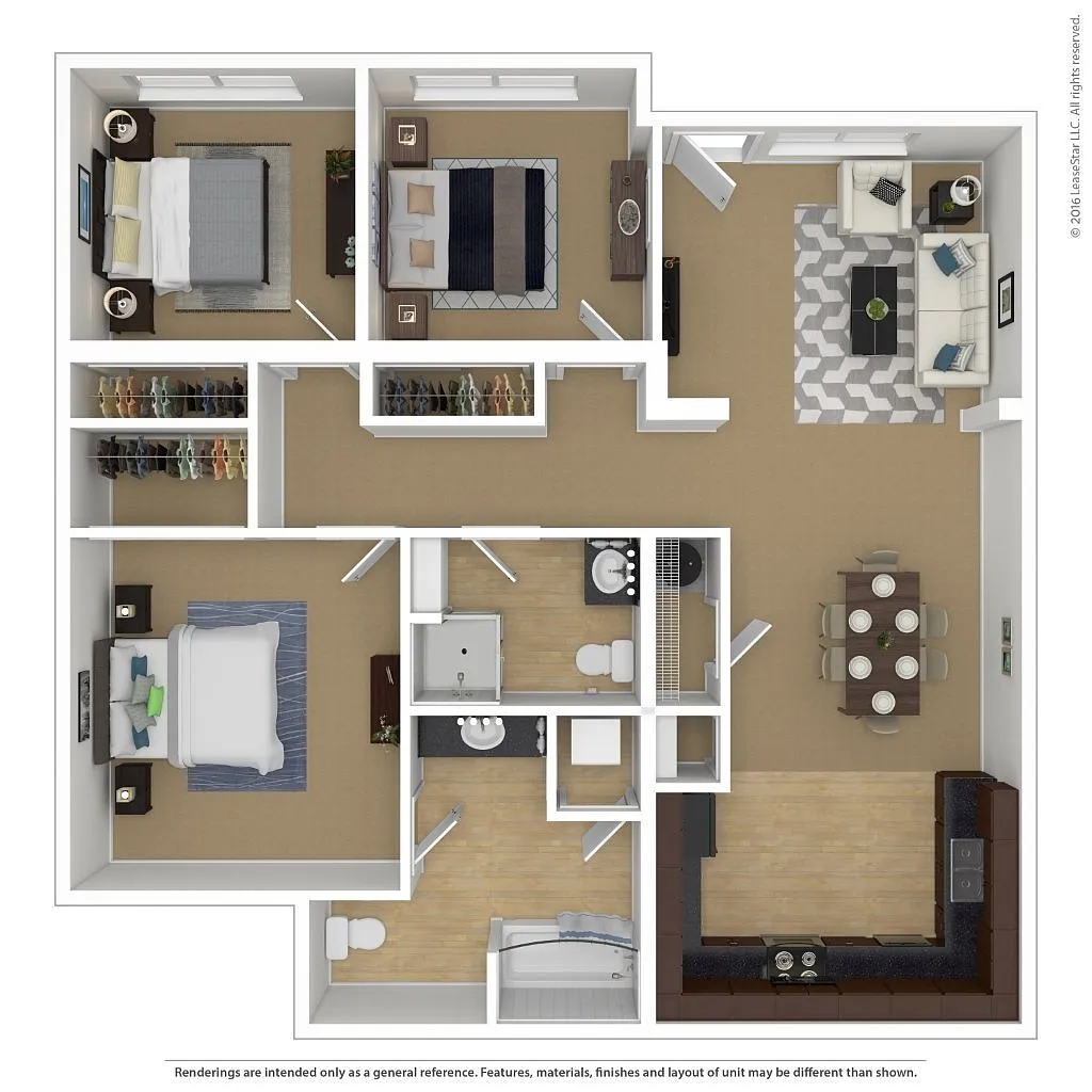 Floor plan 3 Bed 1.75 Bath C6