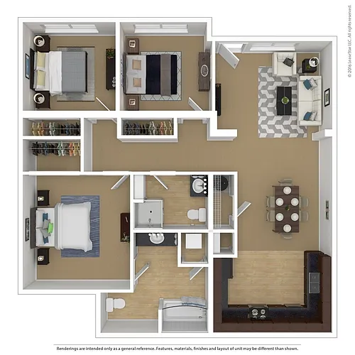 Floor plan 3 Bed 1.75 Bath C6