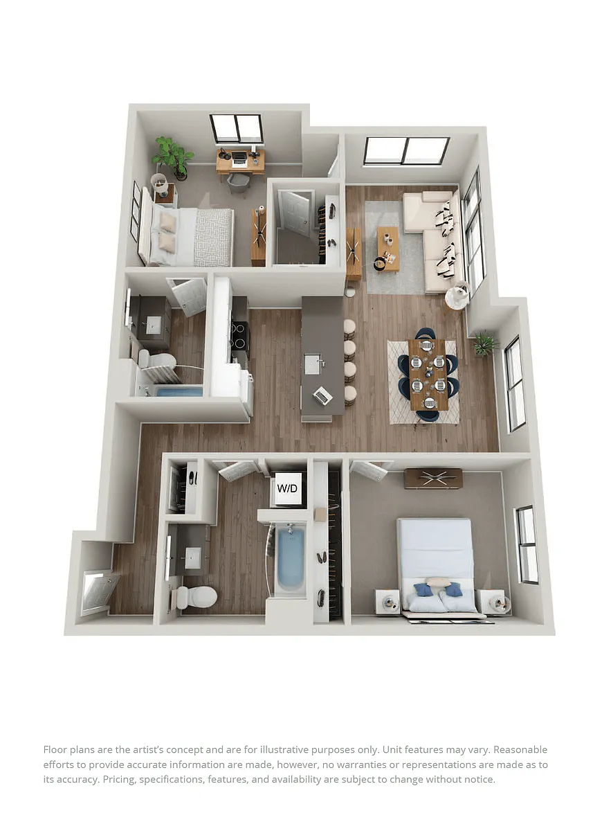Floor plan 2X2 A