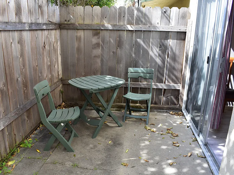 Patio downstairs off the kitchen