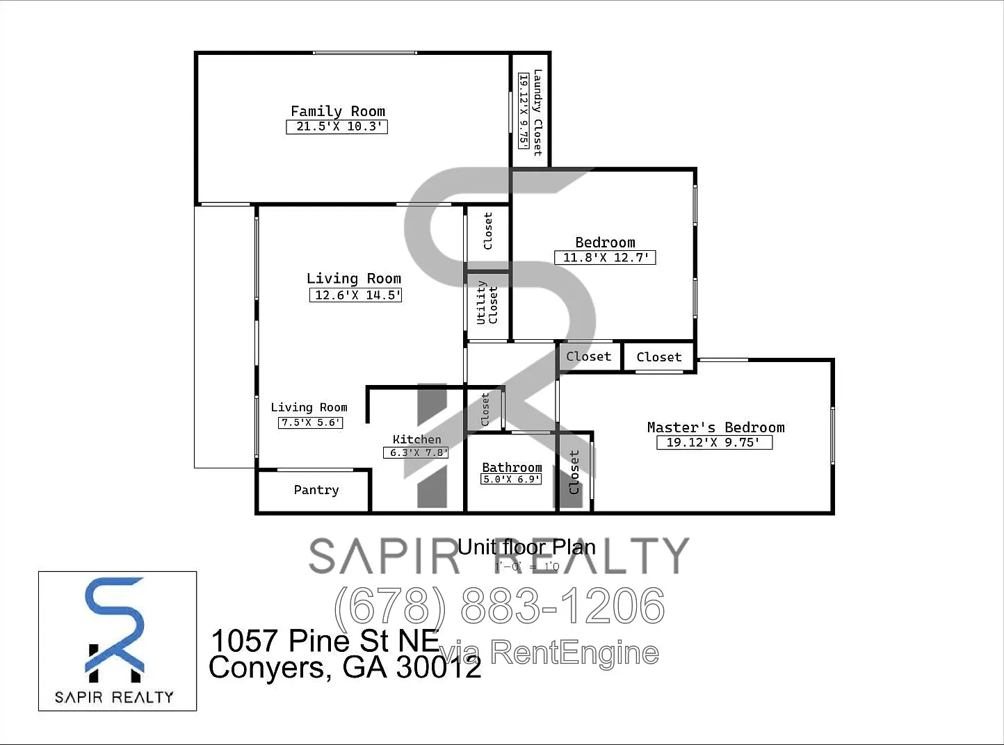 3 bed, 1.0 bath, 1184 sqft, $1,350 — Photo 2